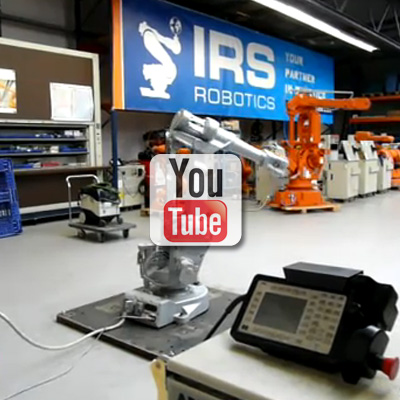 Een IRS-refurbished robot wordt getest op de test bench.